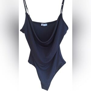 Free People Black Intimately Bodysuit with Sweetheart Neckline size medium